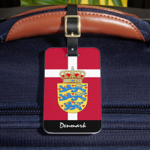 Etiqueta De Bagagem Bandeiras da Dinamarca Patriótica, Bandeira Dinama