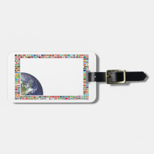 Etiqueta de Bagagem Bandeiras do Mundo