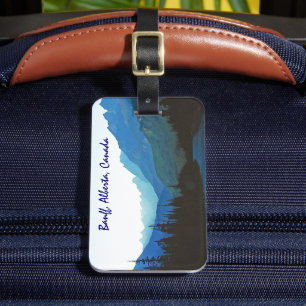 Etiqueta De Bagagem Banff Jasper Blue