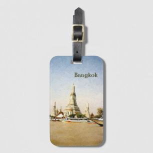 Etiqueta De Bagagem Bangkok, Tailândia