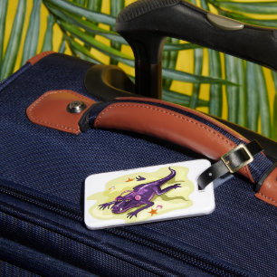 Etiqueta De Bagagem Banho-Do-Sol Do Anteossauro Com Fones de ouvido.