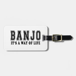 Etiqueta De Bagagem Banjo é modo de vida