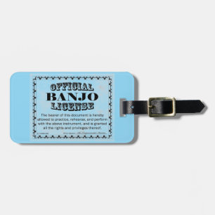 Etiqueta De Bagagem Banjo License