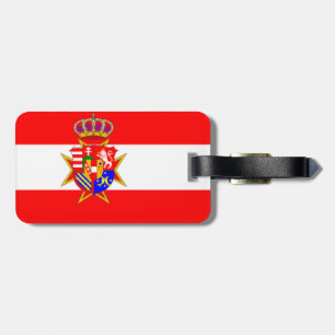 Etiqueta De Bagagem Banner branco vermelho Grão-Ducado da Toscana