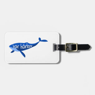 Etiqueta De Bagagem Bar Harbour Maine Whale