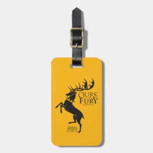 Etiqueta De Bagagem Baratheon Sigil - A nossa é a Fúria