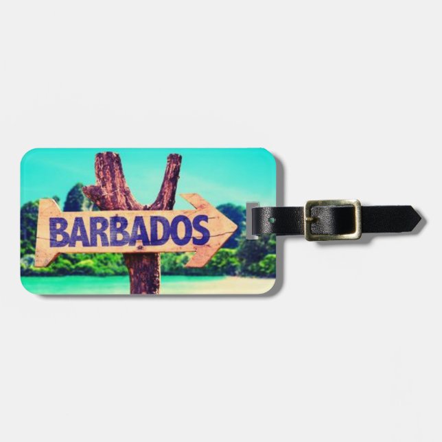 Etiqueta De Bagagem Barbados (Frente Horizontal)