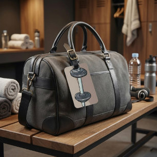 Etiqueta De Bagagem Barbell Weising Gym Malhação Lover