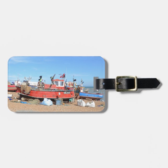 Etiqueta De Bagagem Barco de Pesca de Hastings (Frente Horizontal)
