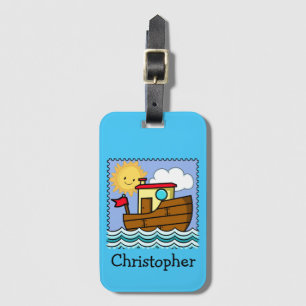 Etiqueta De Bagagem Barco Reboque Personalizado