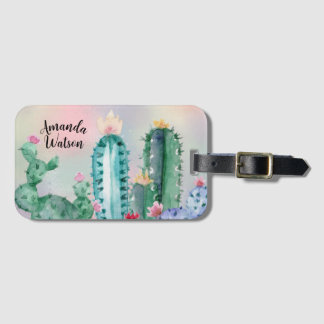 Etiqueta De Bagagem Barra de Ferramentas Cactus Caqucolor