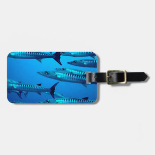 Etiqueta De Bagagem barracuda mergulho mar profundo água oceano tropic