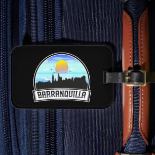 Etiqueta De Bagagem Barranquilla Colombia Skyline Panorama View
