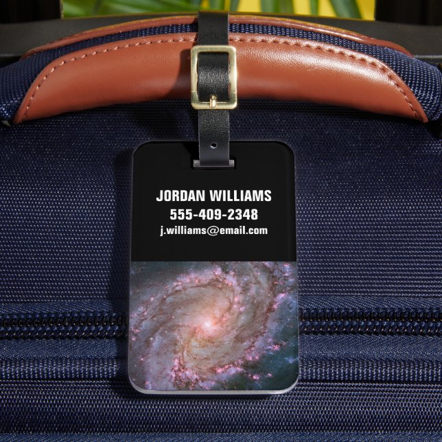 Etiqueta De Bagagem Barred Spiral Galaxy Messier 83. (Frente Insitu 2)
