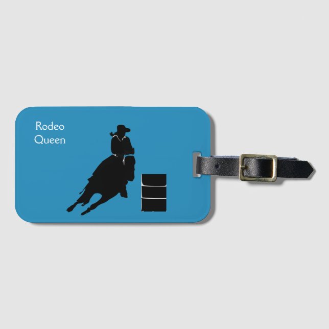 Etiqueta De Bagagem Barrel Racer (Frente Horizontal)