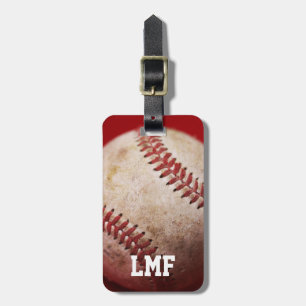 Etiqueta De Bagagem Baseball com Monograma Personalizado