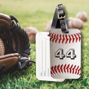 Etiqueta De Bagagem Baseball com número personalizável