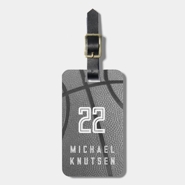 Etiqueta De Bagagem Basquete Personalizado (Frente Vertical)