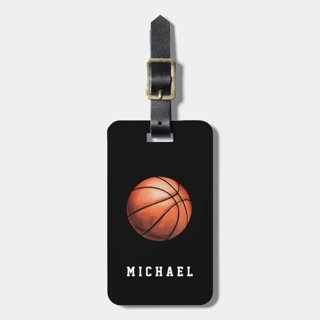 Etiqueta De Bagagem Basquete Personalizado (Frente Vertical)