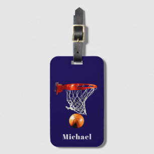 Etiqueta De Bagagem Basquetebol Substitua pelo Seu Nome