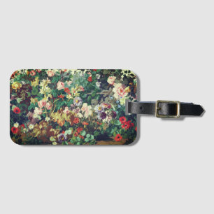Etiqueta De Bagagem bastante Vintage flores coloridas pintura floral