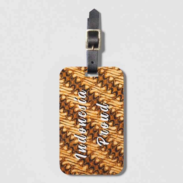Etiqueta De Bagagem Batik Indonesia Orud (Frente Vertical)