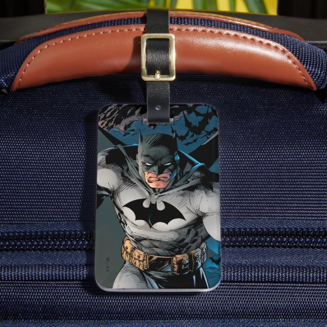 Etiqueta De Bagagem Batman Saindo Da Caverna De Bat (Frente Insitu 2)
