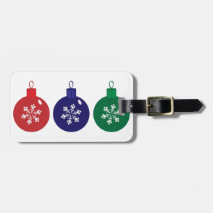 Etiqueta De Bagagem Baubles de Natal