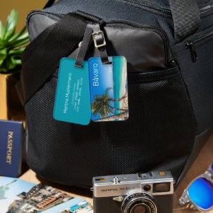 Etiqueta De Bagagem Bavaro Beach Caribe República Dominicana Souvenir