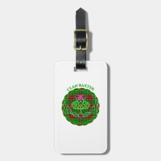 Etiqueta De Bagagem Baxter Scottish Tartan Celtic Thistle
