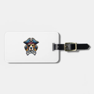 Etiqueta De Bagagem Beagle Pirate Costume Skull Crossbone Dog Lovers