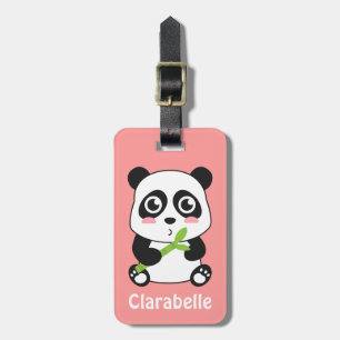 Etiqueta De Bagagem Bebê Panda Fofo e Aconchegante