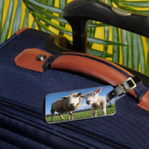 Etiqueta De Bagagem Bebês Mais Pobres Lamb e mamãe recém-nascidos