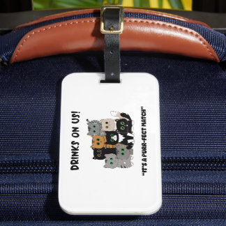 Etiqueta De Bagagem Bebidas No Casamento Puro