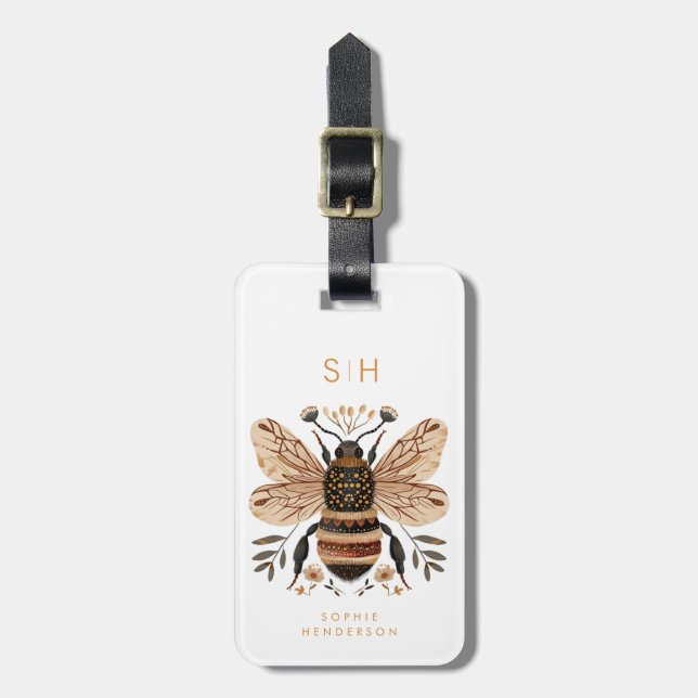 Etiqueta de Bagagem Bee (Frente Vertical)