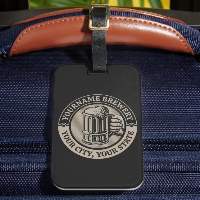 Etiqueta De Bagagem Beer Breeke Personalizado Brewery Big Mug (Frente Insitu 2)