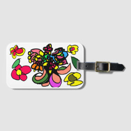 Etiqueta De Bagagem Beija-flor relaxa primavera