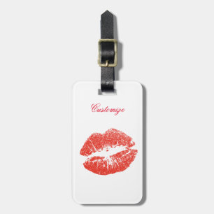 Etiqueta De Bagagem Beijar lábios vermelhos Thunder_Cove