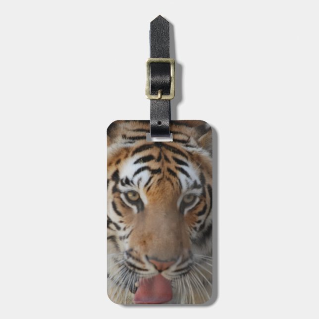 Etiqueta de bagagem Beijos de Tigre (Frente Vertical)