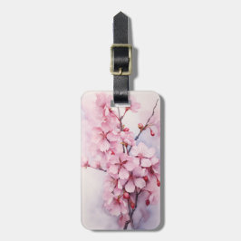 Etiqueta De Bagagem Bela Tag Rosa Sakura Cereja Flor Bagagem
