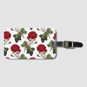 Etiqueta De Bagagem Belas Rosas Vermelhas