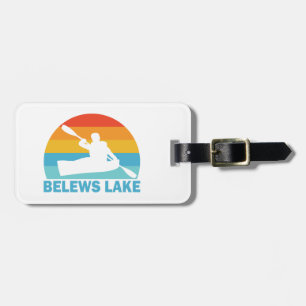 Etiqueta De Bagagem Belews Lake Carolina do Norte Kayak