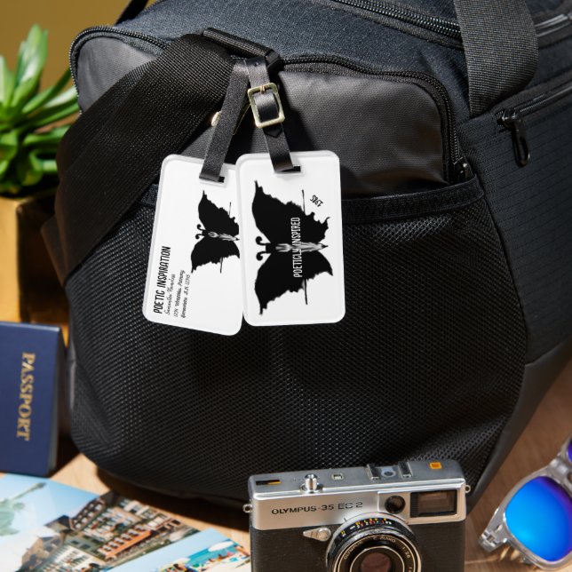 Etiqueta De Bagagem Beleza Escura (Frente e verso)