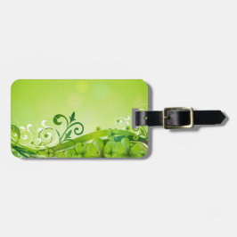 ETIQUETA DE BAGAGEM BELÍSSIMOS TREVOS IRLANDESES VERDES COM FLOREIOS