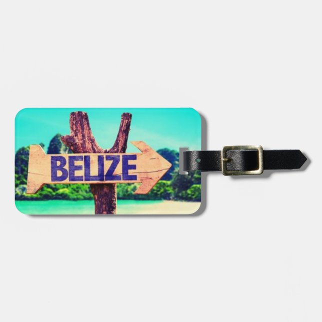 Etiqueta De Bagagem Belize (Frente Horizontal)