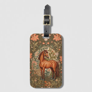 Etiqueta De Bagagem Belo Cavalo Marrom William Morris Inspirou