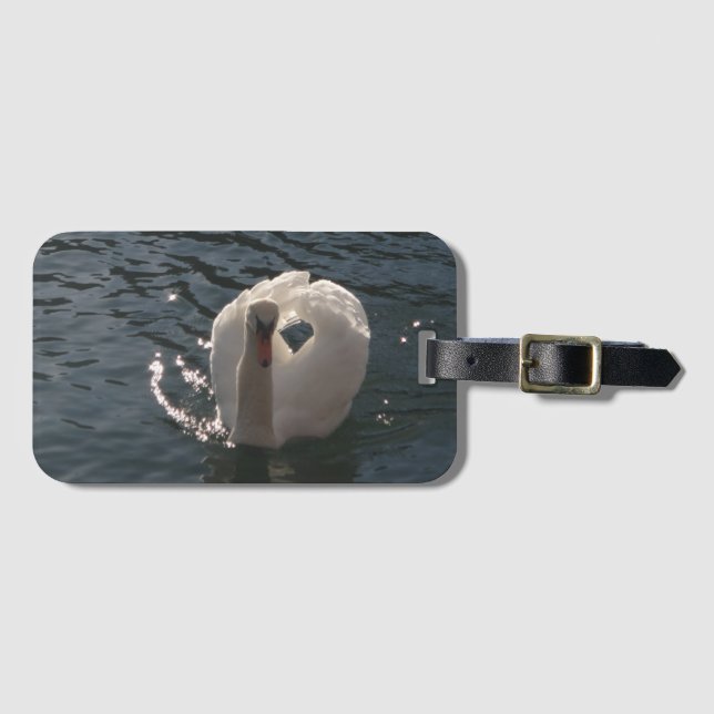 Etiqueta De Bagagem Belo cisne branco (Frente Horizontal)