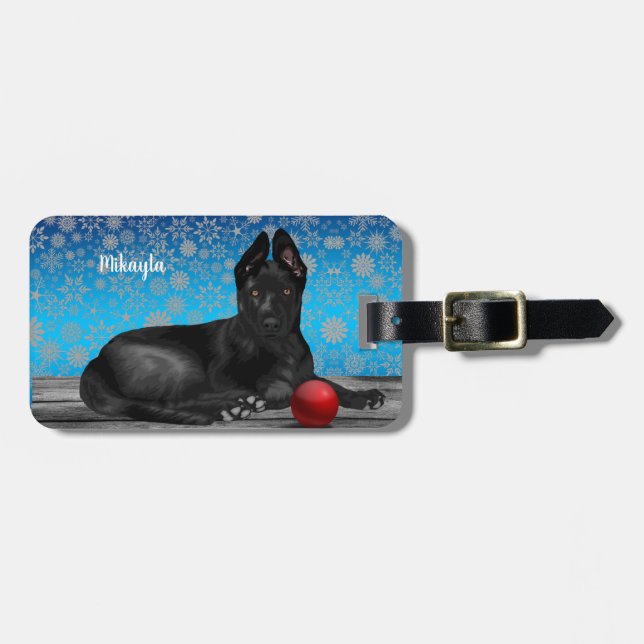 Etiqueta De Bagagem Belo German shepherd (Frente Horizontal)
