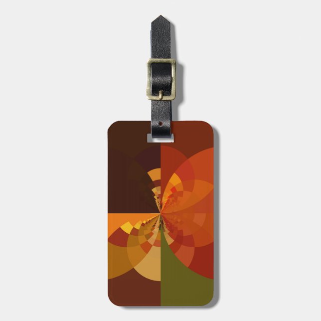 Etiqueta De Bagagem Belo Impressão de Abstrato de Arte da Terra (Frente Vertical)
