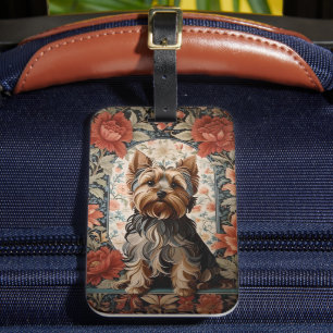 Etiqueta De Bagagem Belo Yorkie   Yorkshire Terrier Portrait